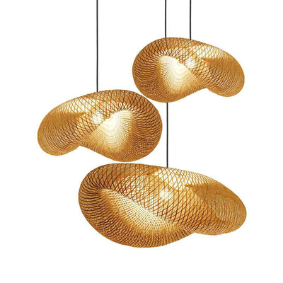 Southeast Asia Bamboo Woven Chandelier Tea House Furniture Creative Corridor Dining Room