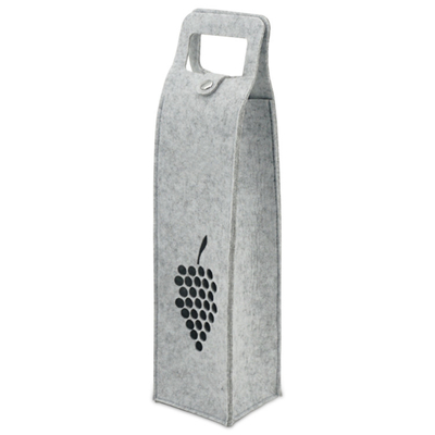 Custom Pattern Felt Wine Tote Bag Non Woven 750ml Wine Bottle Bag For Christmas Festival