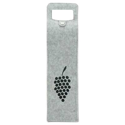 Custom Pattern Felt Wine Tote Bag Non Woven 750ml Wine Bottle Bag For Christmas Festival