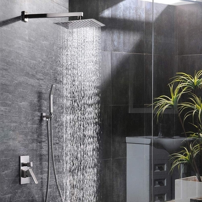 Bathroom mixer tap waterfall shower column duschkopf black gold rainfall rain mixer water saving shower head