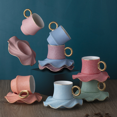 color glazed electroplating gold turkish Arabic tea ceramic coffee cup ceramic