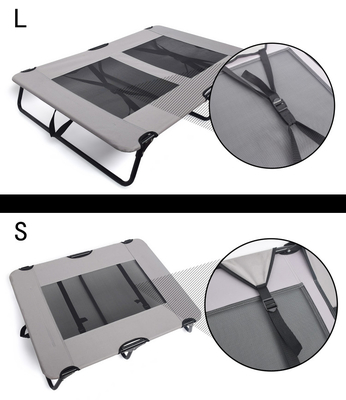 Outdoor Indoor Pet Bed Cushion Elevated Cooling Pet Cot Bed With Strong Mesh Steel