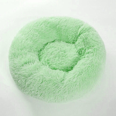 Custom Color Autumn Winter Thickened Plush Donut Pet Bed Cushion For Cat Rest
